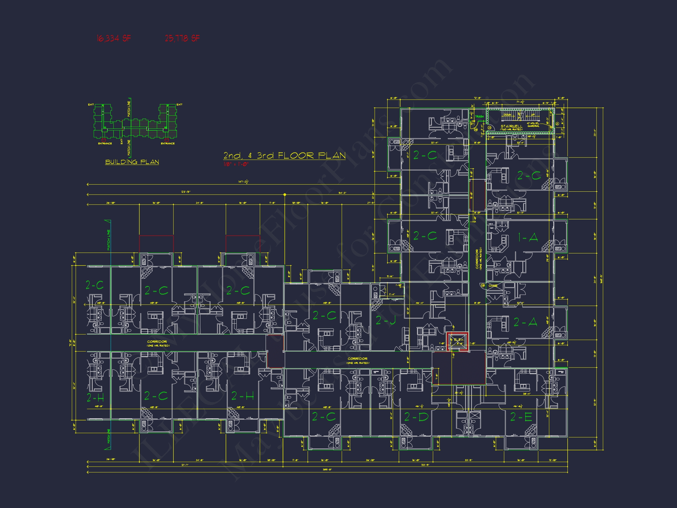 Modern Apartment Complex Home Plan with Detailed Designs