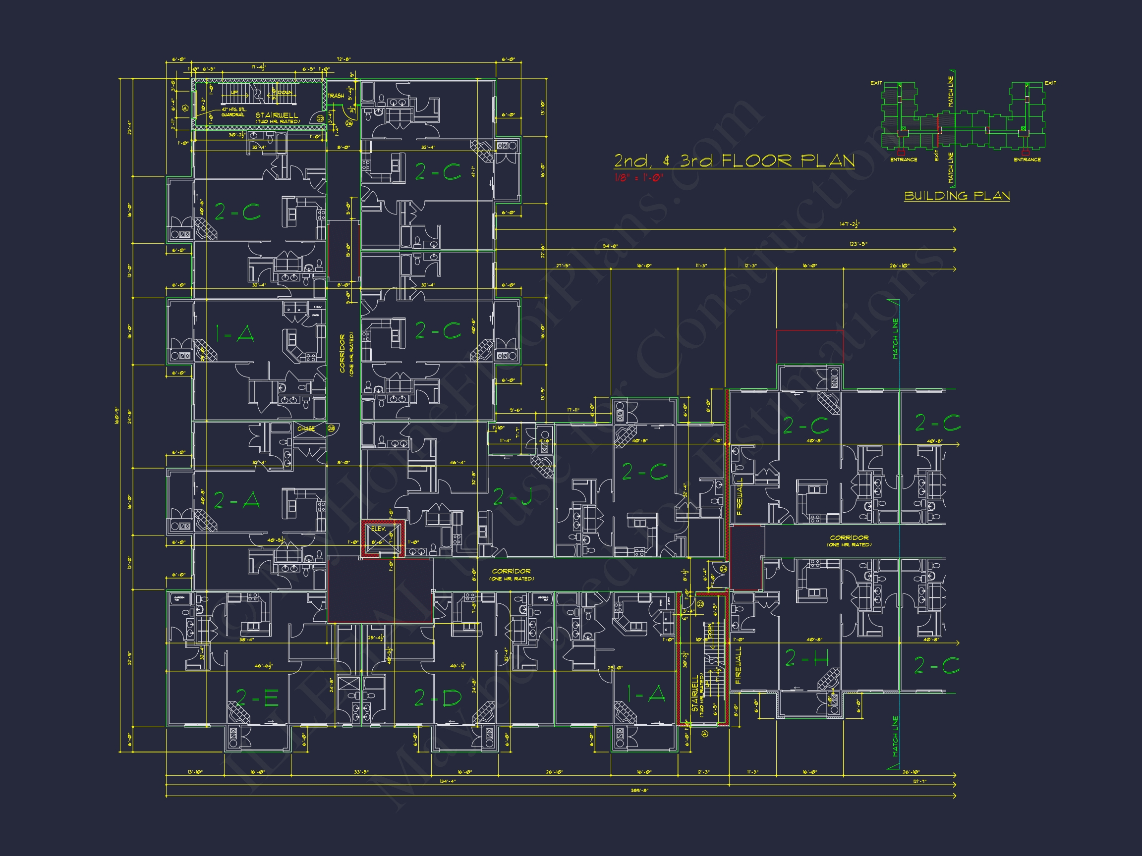 Modern Apartment Complex Home Plan with Detailed Designs