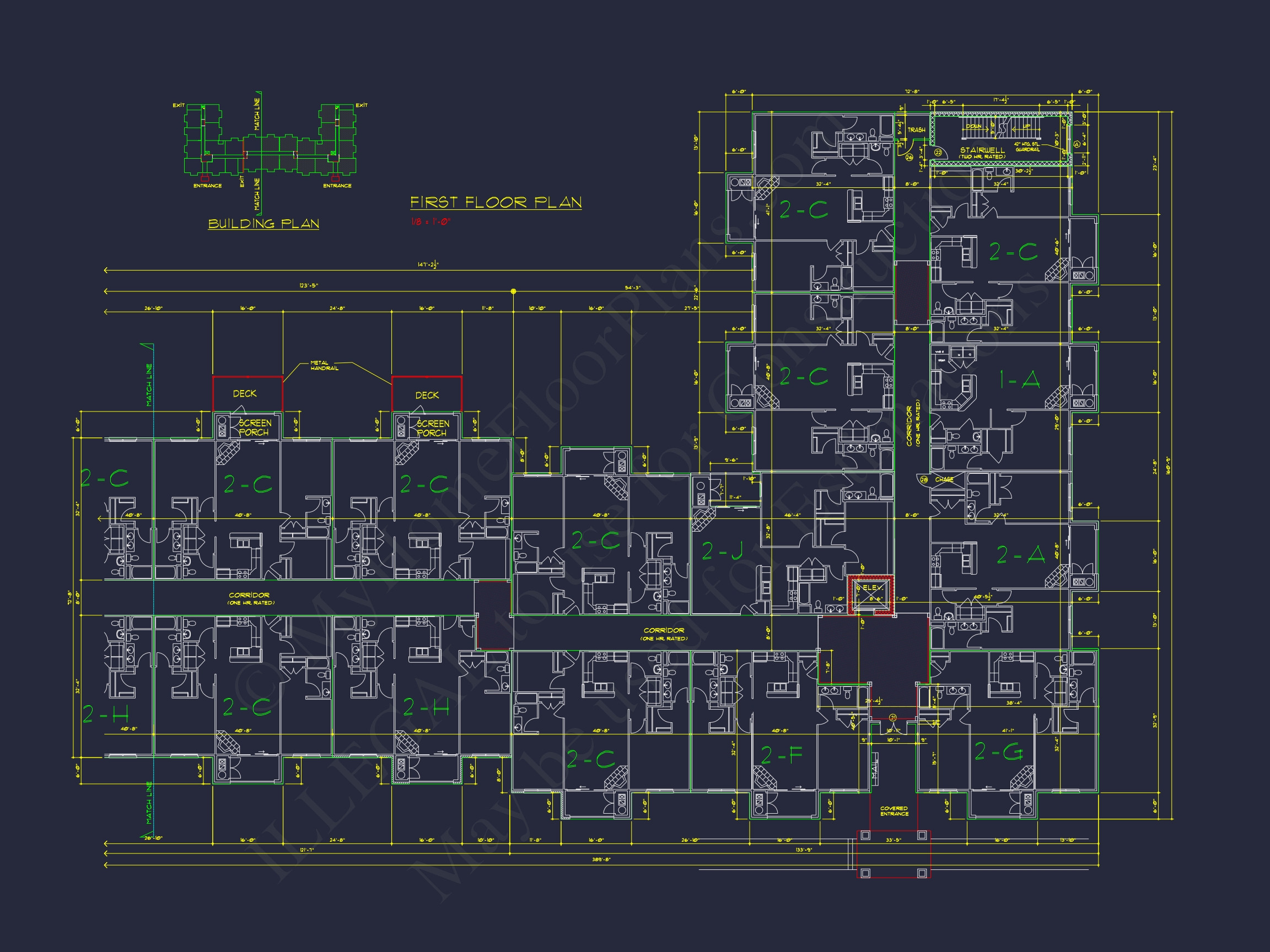 Modern Apartment Complex Home Plan with Detailed Designs