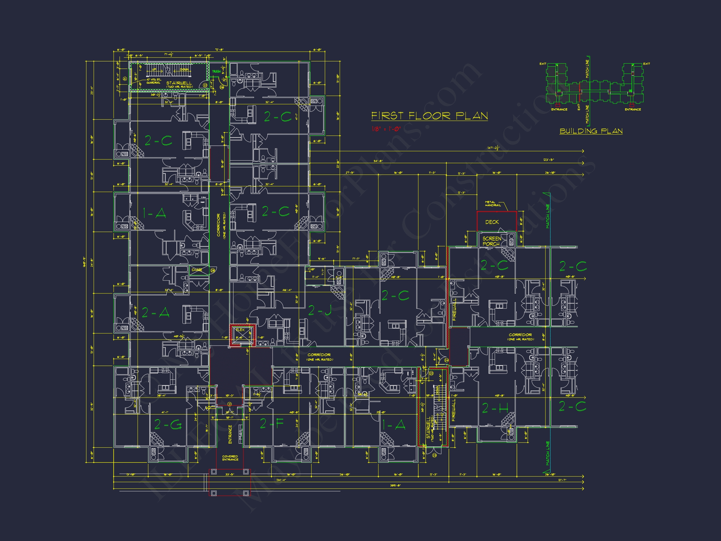 Modern Apartment Complex Home Plan with Detailed Designs