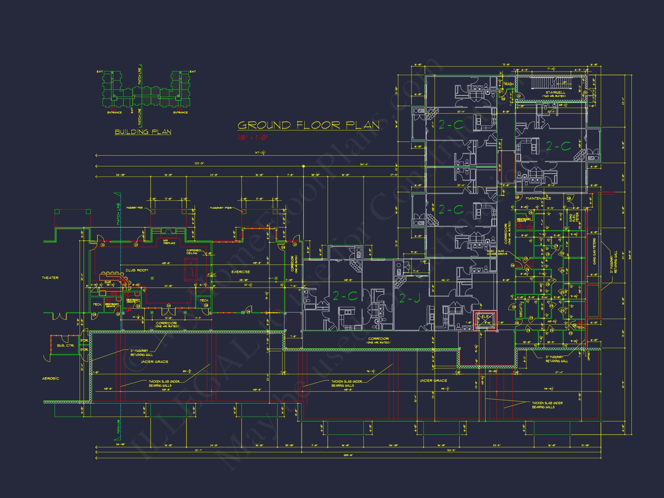 Modern Apartment Complex Home Plan with Detailed Designs