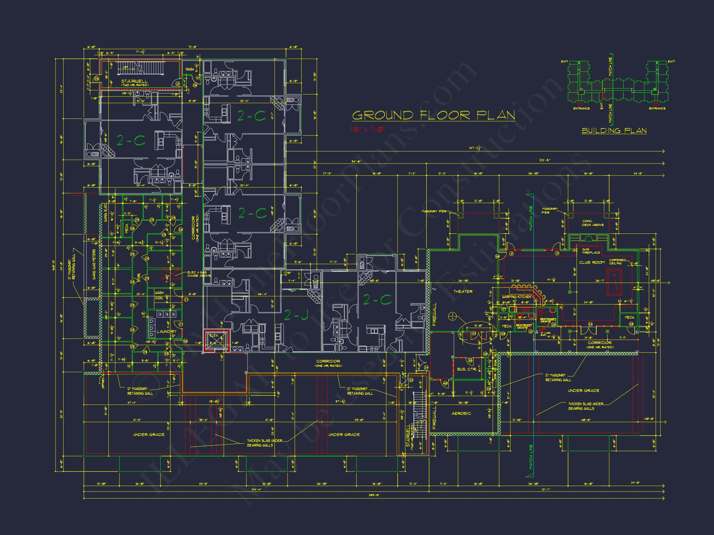 Modern Apartment Complex Home Plan with Detailed Designs