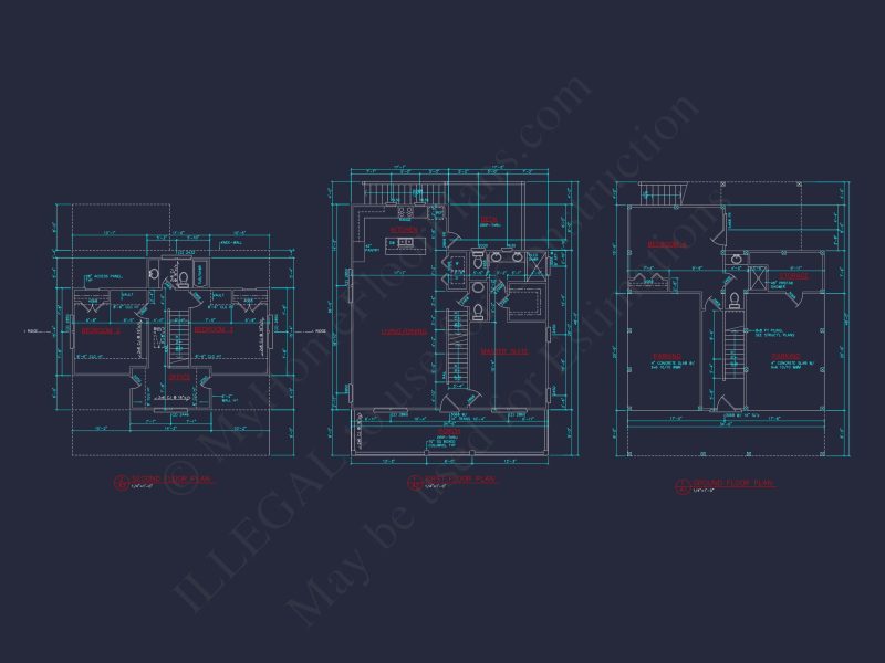 Modern Beach house Floor Plan with 3 Floors and 4 Bedrooms