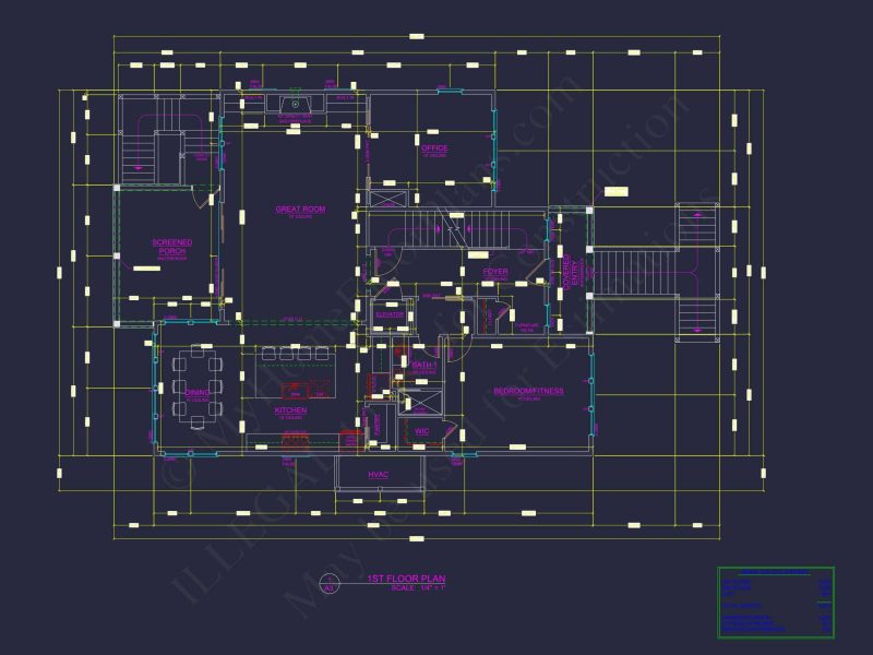 Modern Beach house Floor Plan with CAD Architecture Designs