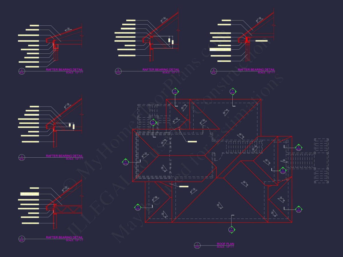 Modern Beach house Floor Plan with CAD Architecture Designs