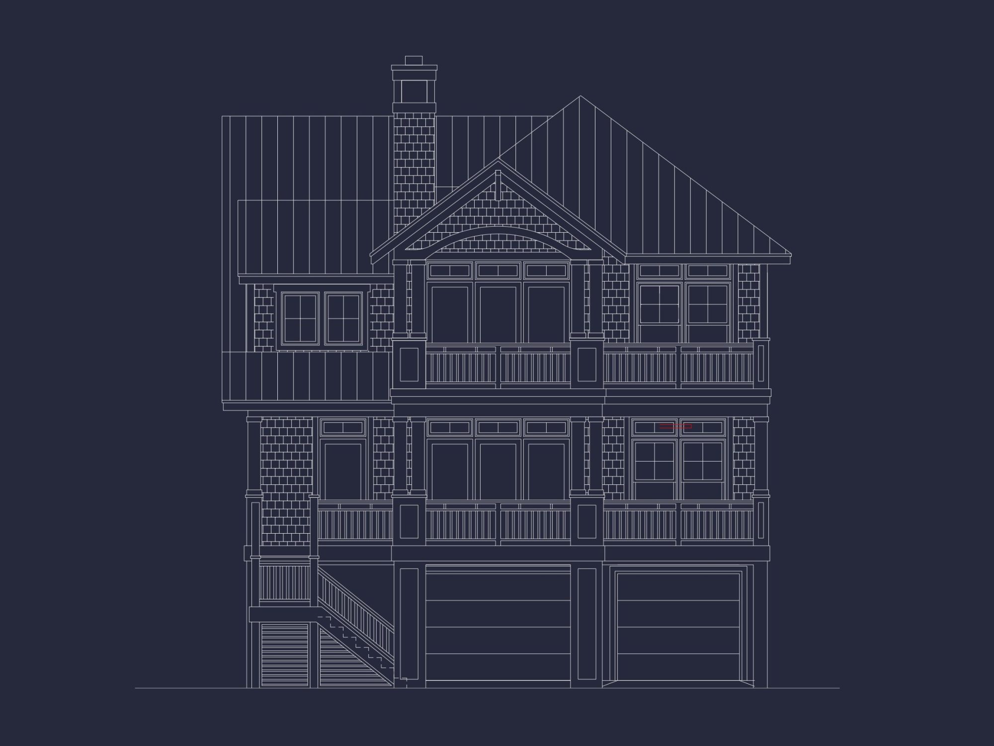 Modern Beach house Floor Plan with CAD Designs & Features