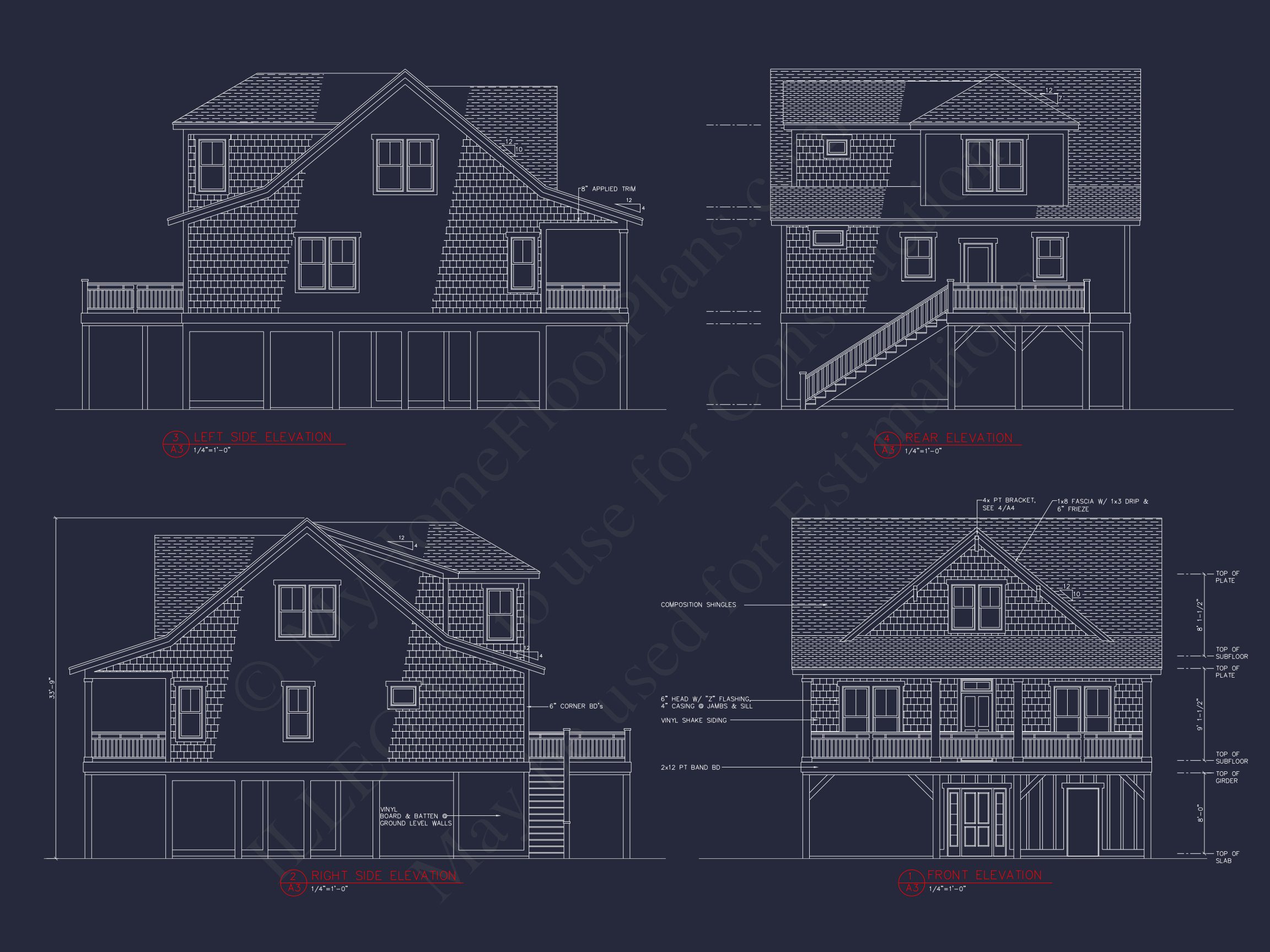 Modern Beach house Plan with 2.5 Floors and Open Designs