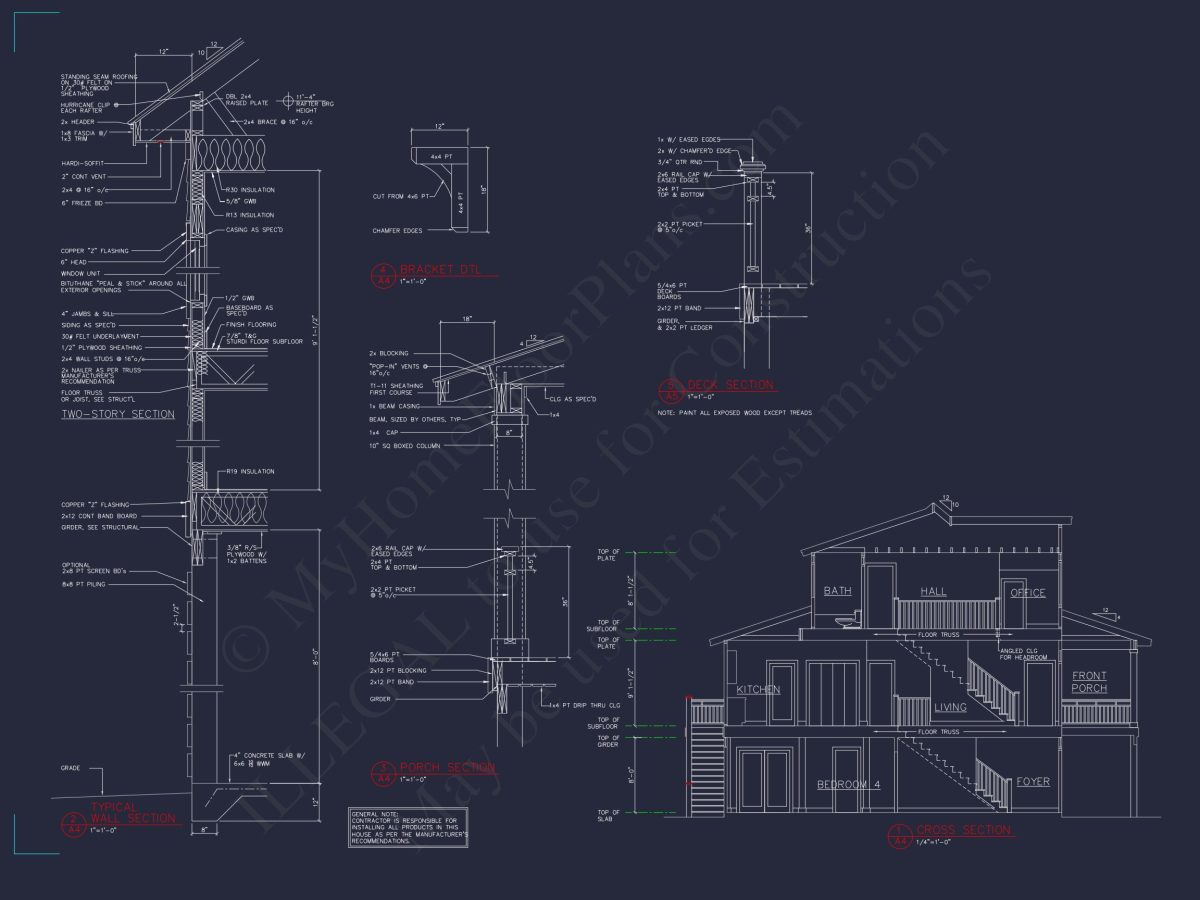 Modern Beach house Plan with 2.5 Floors and Open Designs
