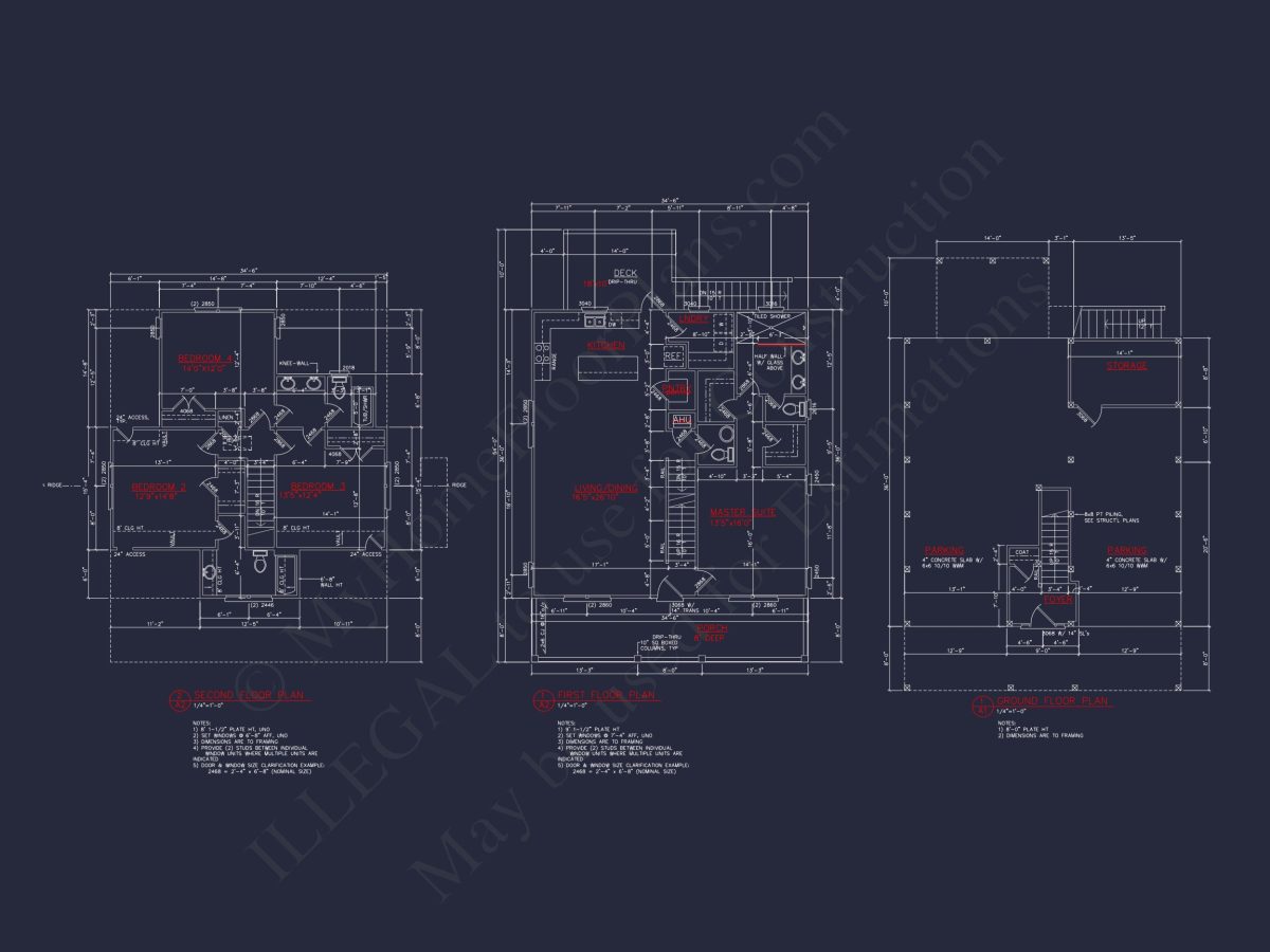 Modern Beach house Plan with 2.5 Floors and Open Designs