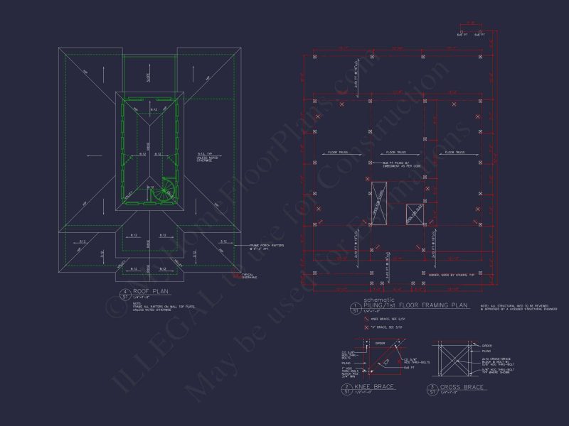 Modern Beach house Plan with 3 Floors and CAD Designs