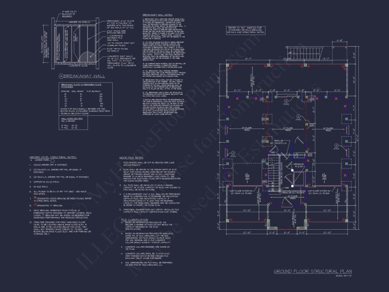 Modern Beach house Plan with 3 Floors and CAD Designs