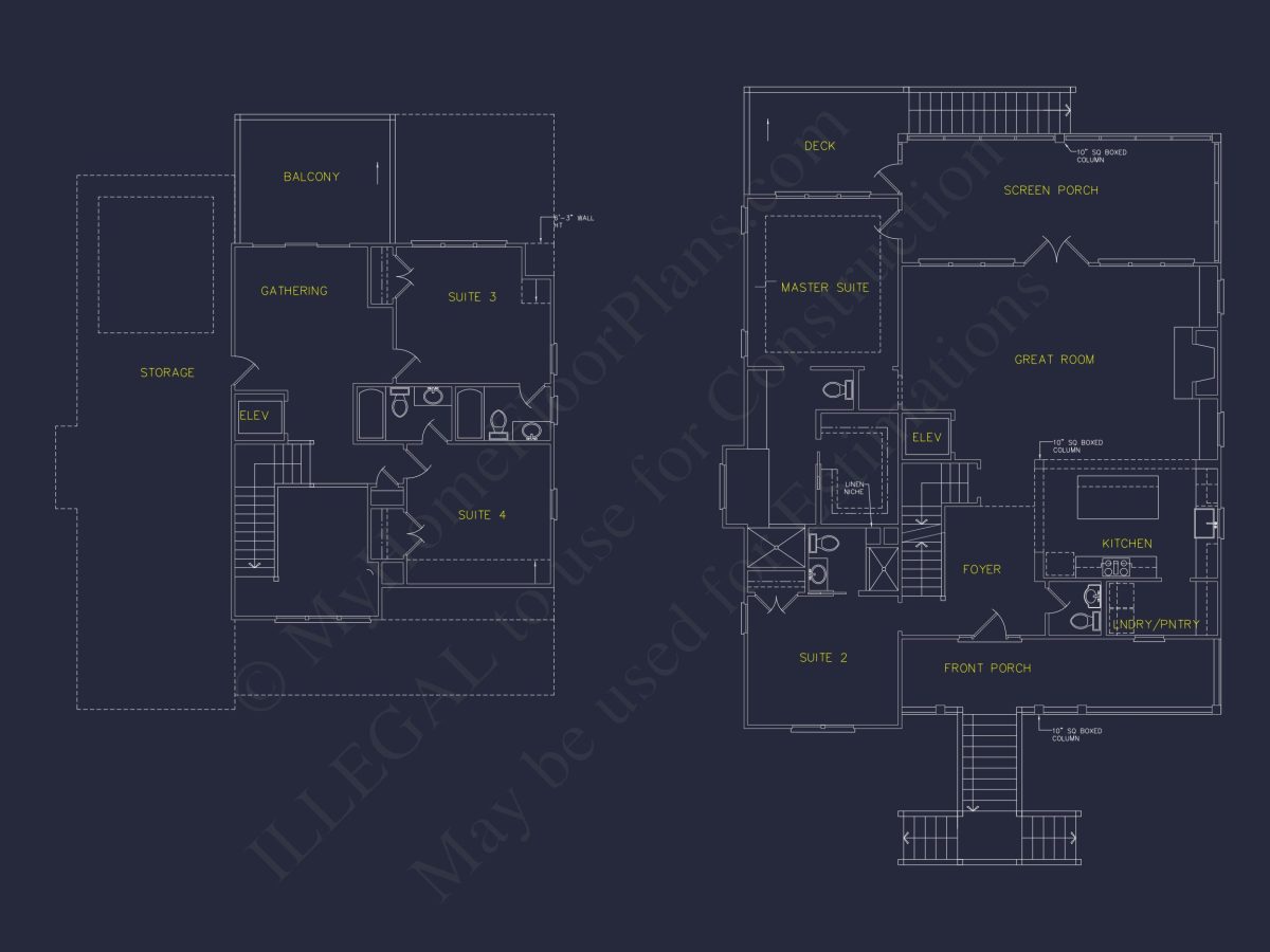 Modern Beach house Plan with 3-Story Design and Elevator