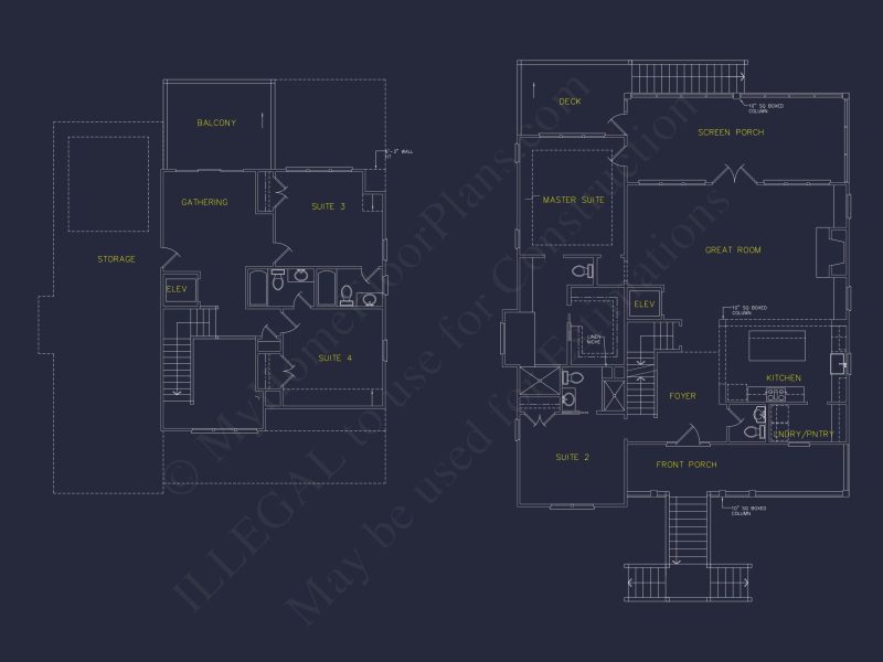 Modern Beach house Plan with 3-Story Design and Elevator