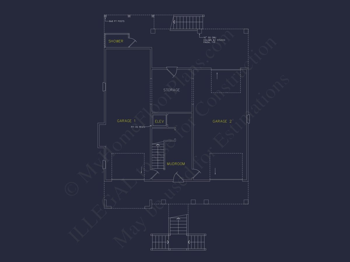 Modern Beach house Plan with 3-Story Design and Elevator