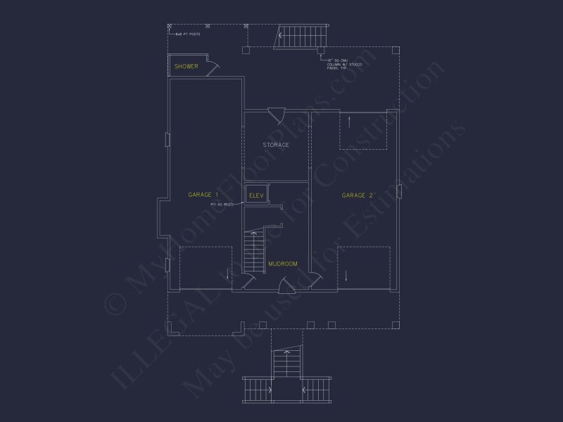 Modern Beach house Plan with 3-Story Design and Elevator