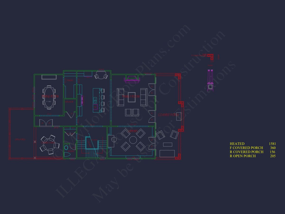 Modern Beach house Plan with 4 Floors, CAD Blueprint & Designs