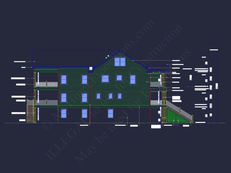 Modern Beach house Plan with CAD Designs and 3 Floor Layouts