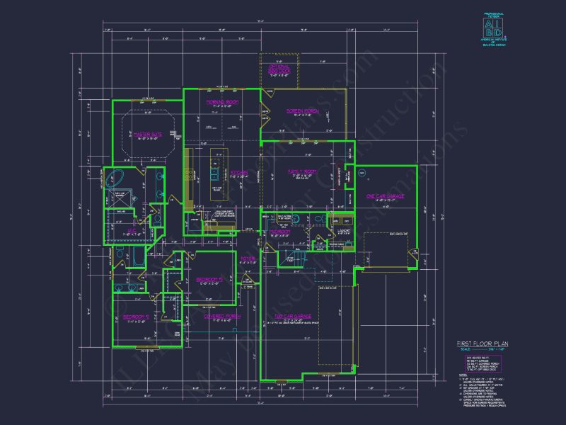 Modern Beach house Plan with CAD-Ready Designs and Blueprints