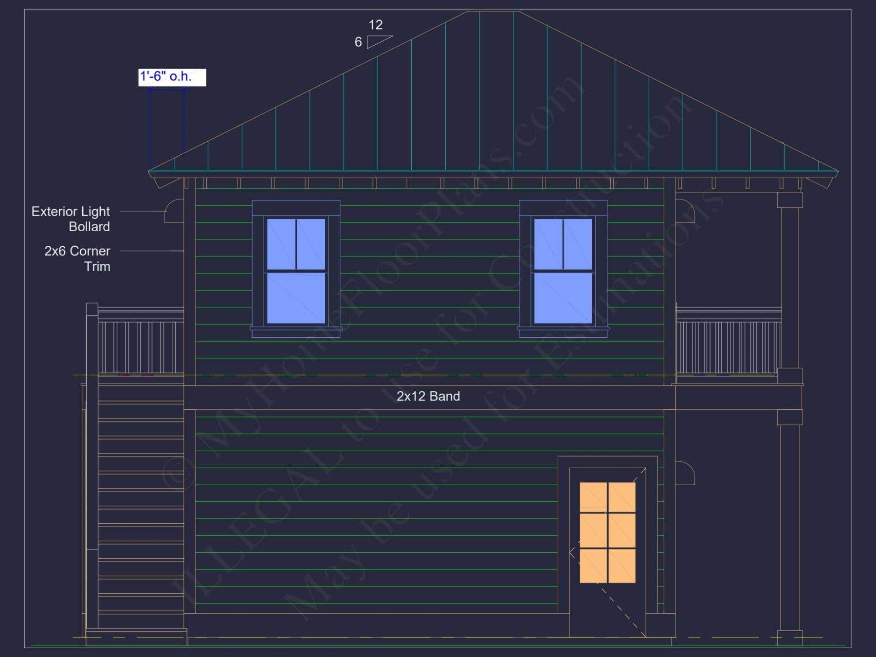 Modern Beach house Plan with CAD and Architectural Blueprints