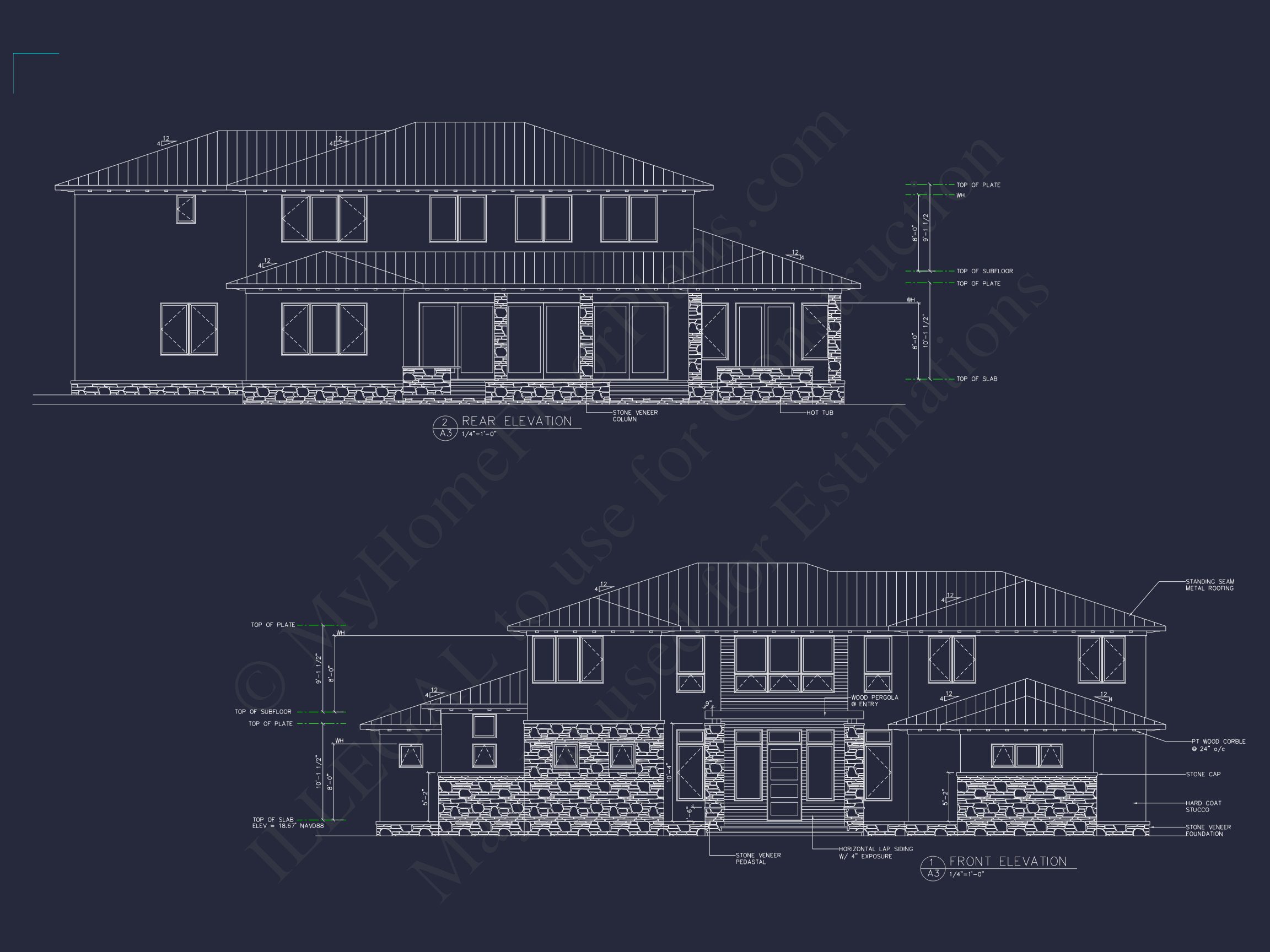 Modern Beach house Plan with Detailed CAD Architecture Designs