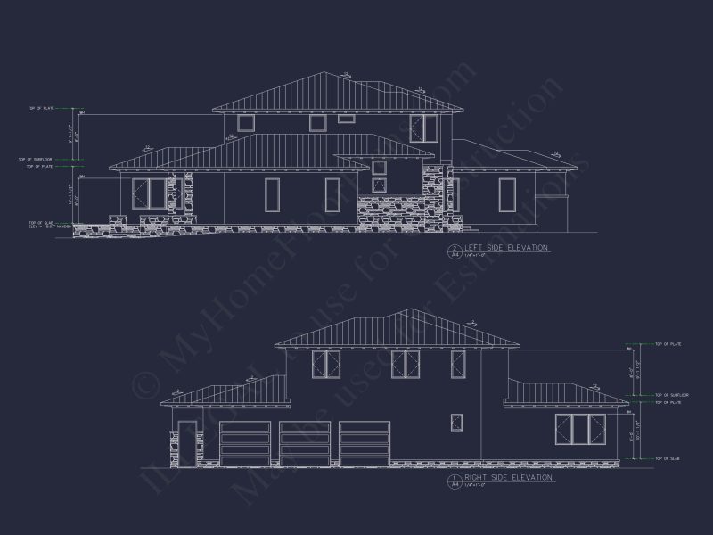 Modern Beach house Plan with Detailed CAD Architecture Designs