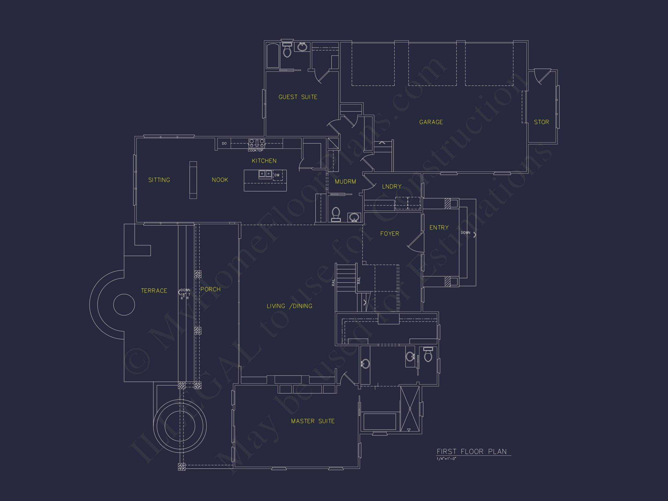 Modern Beach house Plan with Detailed CAD Architecture Designs