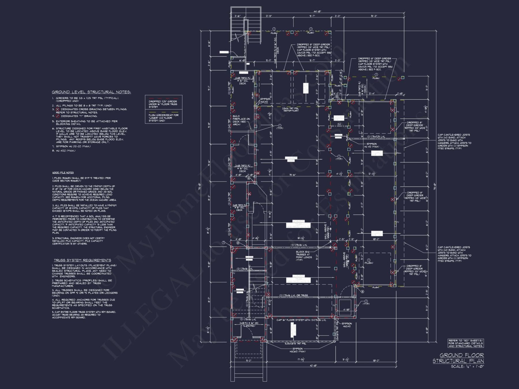 Modern Beach house Plan with Stunning CAD Designs