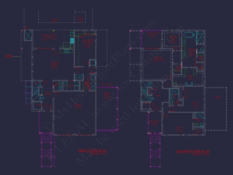 Modern Beach House Blueprint with 3 Floors & Coastal Designs