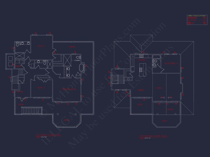 Modern Beach House Floor Plan with CAD Architecture Designs