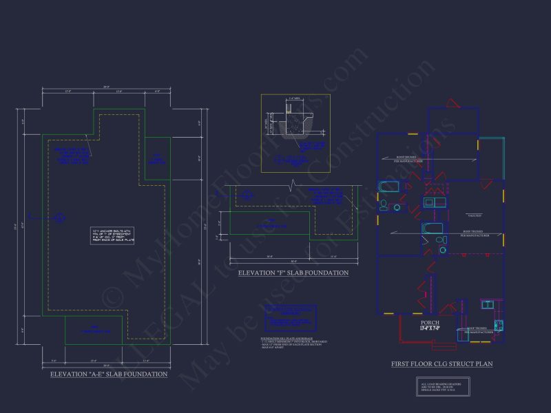 Modern Bungalow house Plan with 4 Bedrooms and CAD Designs