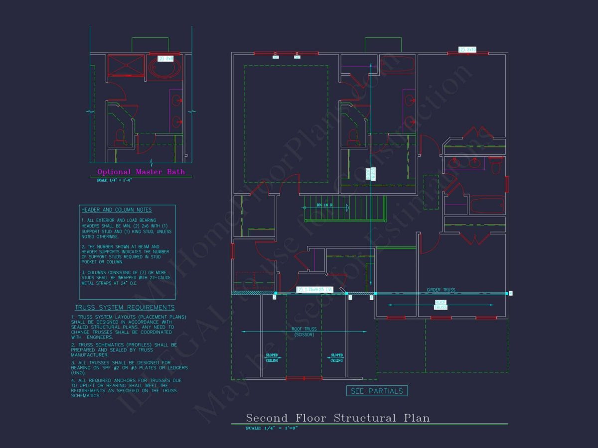 Modern CAD house Plan with 2-Story Design and Blueprint