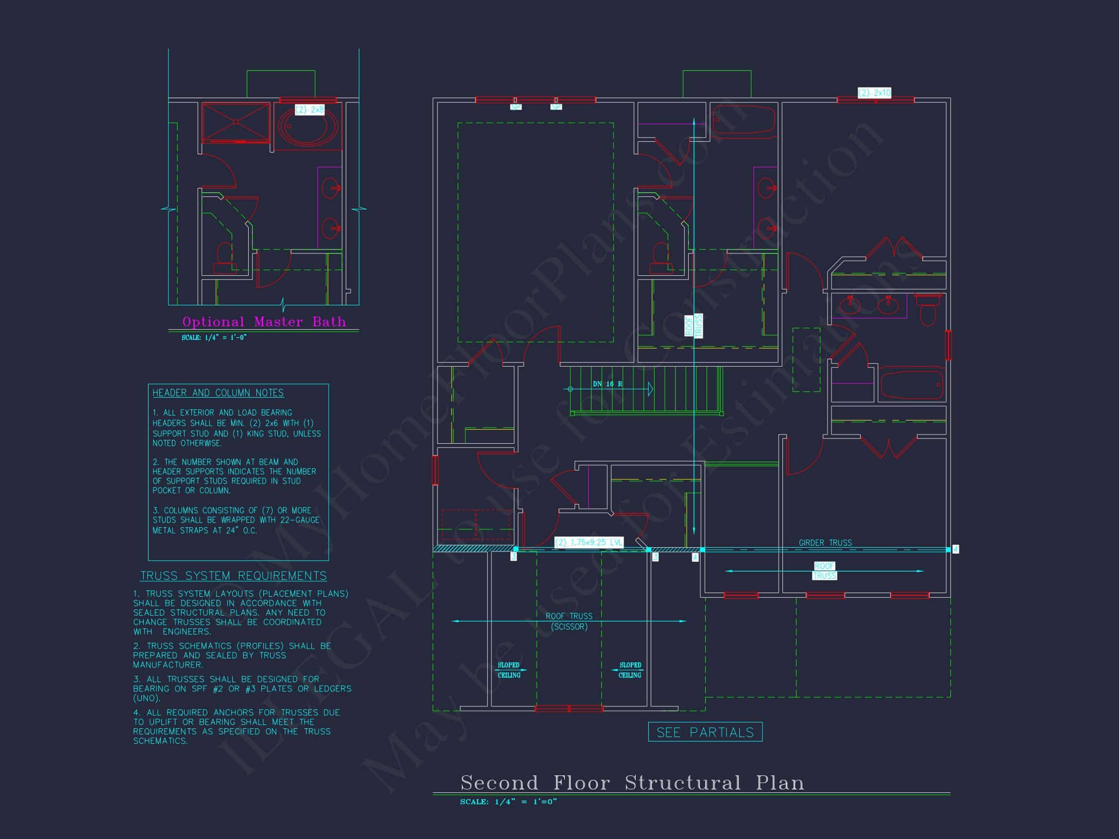 Modern CAD house Plan with 2-Story Design and Blueprint