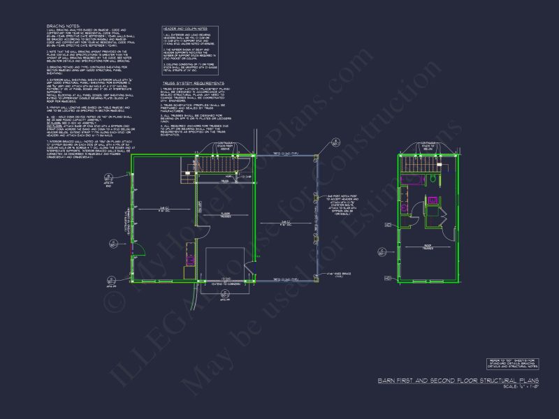 Modern Coastal house Floor Plan with 3 Stories and CAD Designs