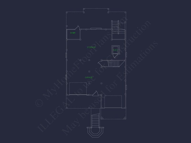Modern Coastal house Floor Plan with Architectural Designs