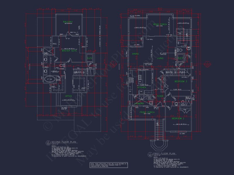 Modern Coastal house Floor Plan with Architectural Designs