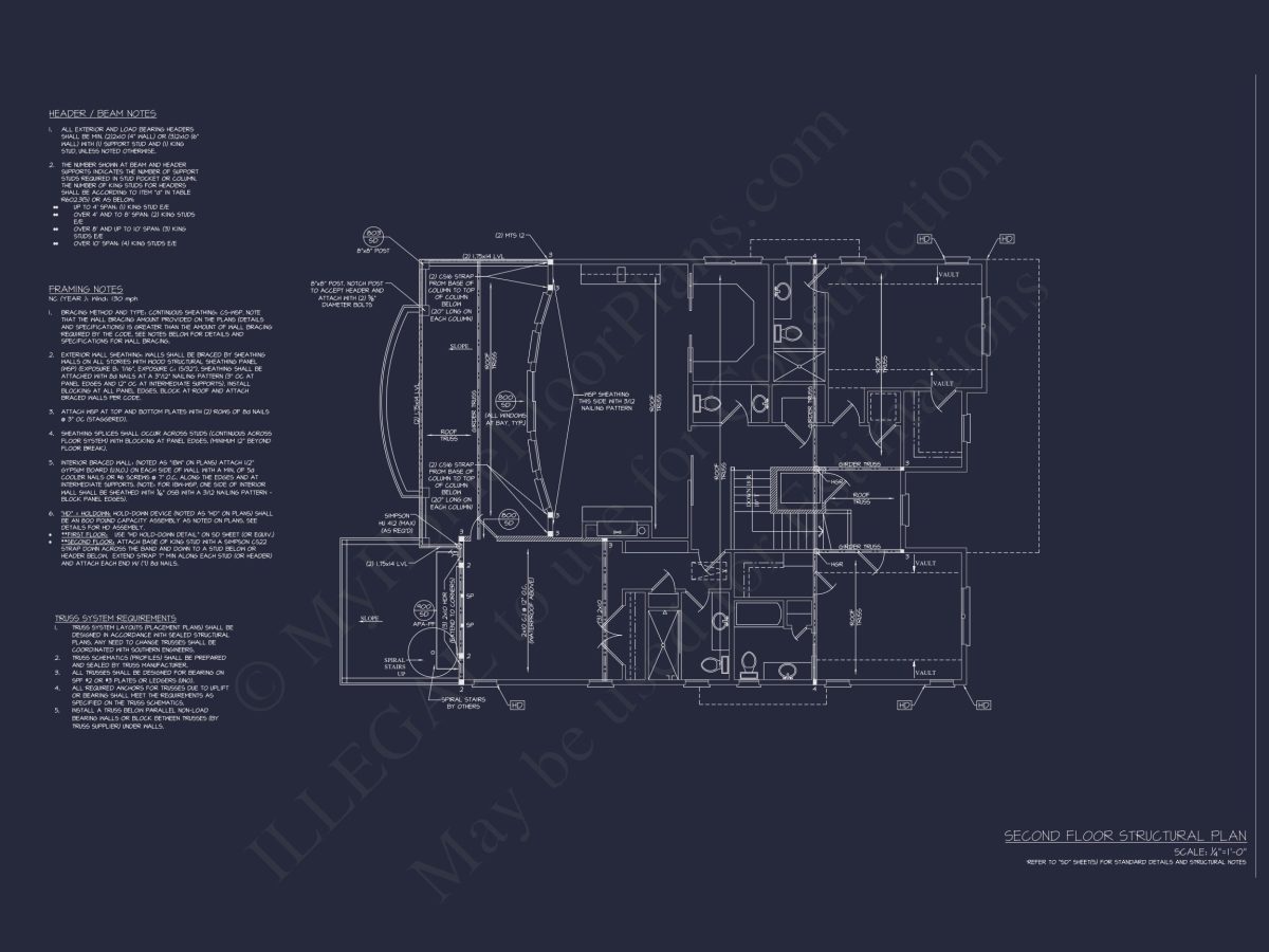 Modern Coastal house Plan: 3 Floors, 4 Beds, 5+ Baths