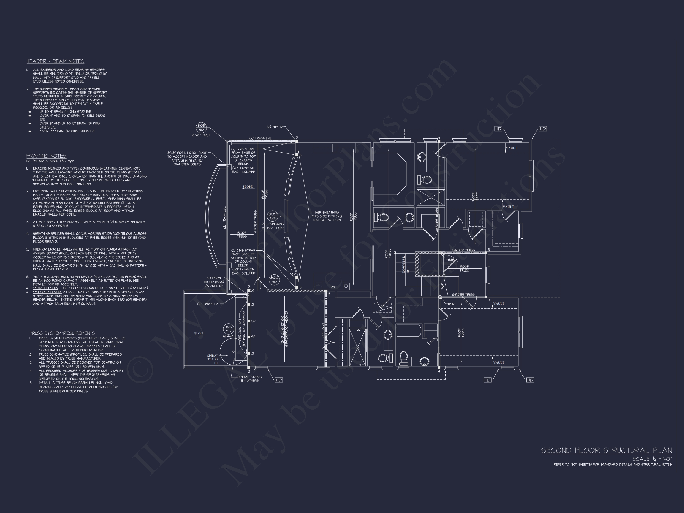 Modern Coastal Home Plan: 3 Floors,4 Beds,5+ Baths