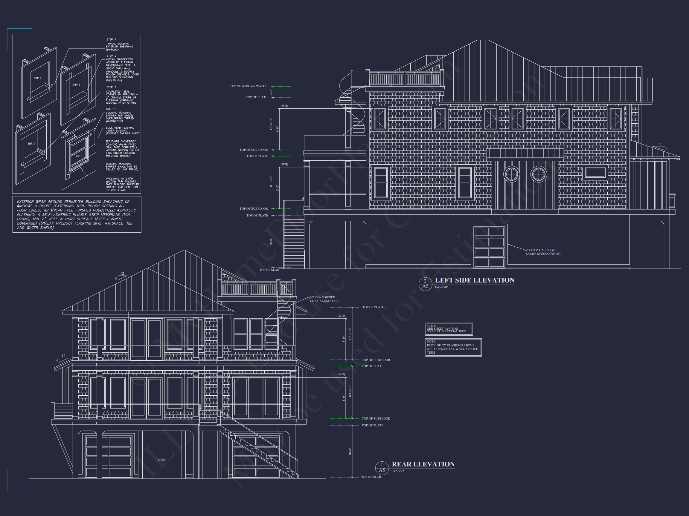 Modern Coastal Home Plan: 3 Floors,4 Beds,5+ Baths