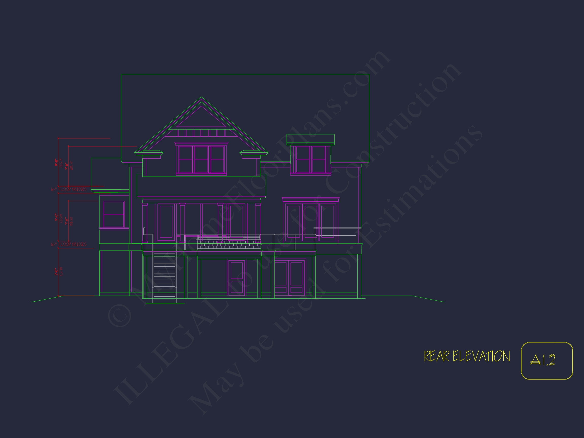 Modern Coastal Home Plan with 2 Floors,3 Bedrooms,& CAD Designs