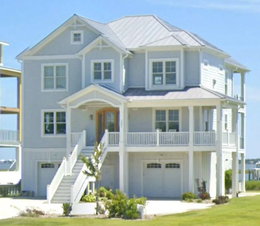 Modern Coastal house Plan with 3 Floors & CAD Designs