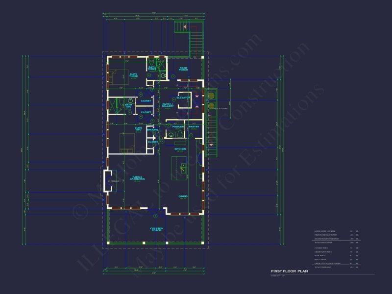 Modern Coastal house Plan with 3 Floors and CAD Designs