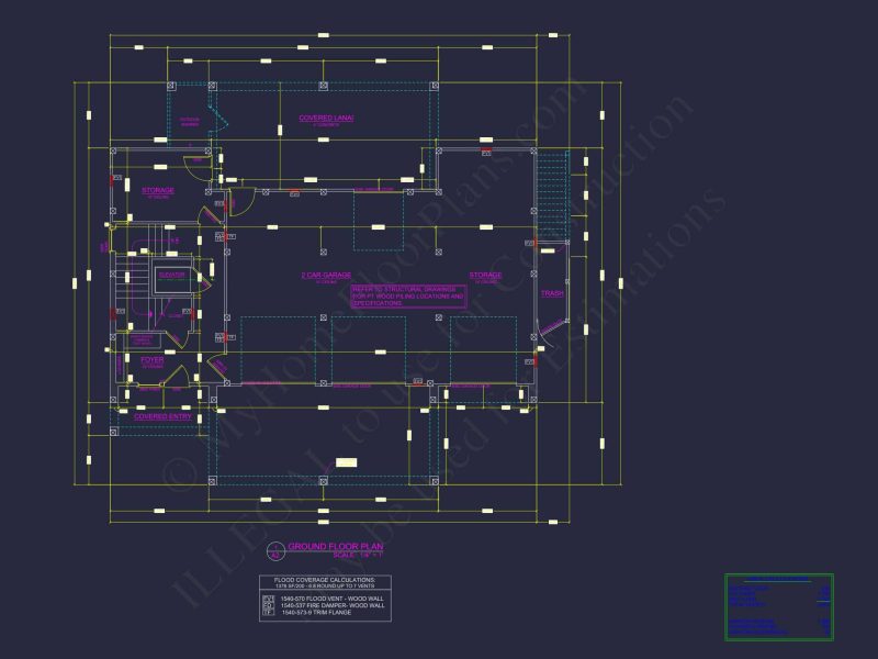 Modern Coastal house Plan with Blueprint Designs & CAD Files