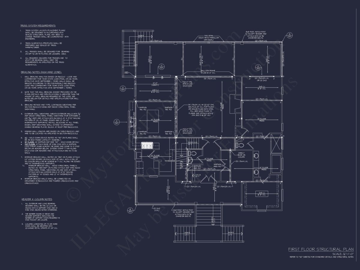 Modern Coastal house Plan with CAD-Designed Architectural Floors