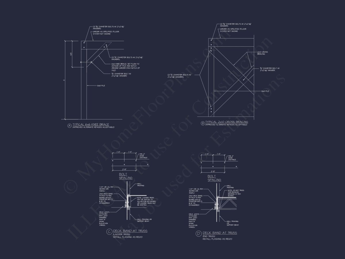 Modern Coastal house Plan with CAD-Designed Architectural Floors