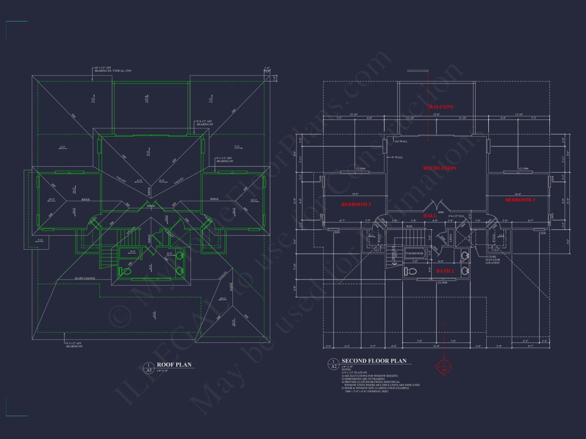 Modern Coastal house Plan with CAD-Designed Architectural Floors
