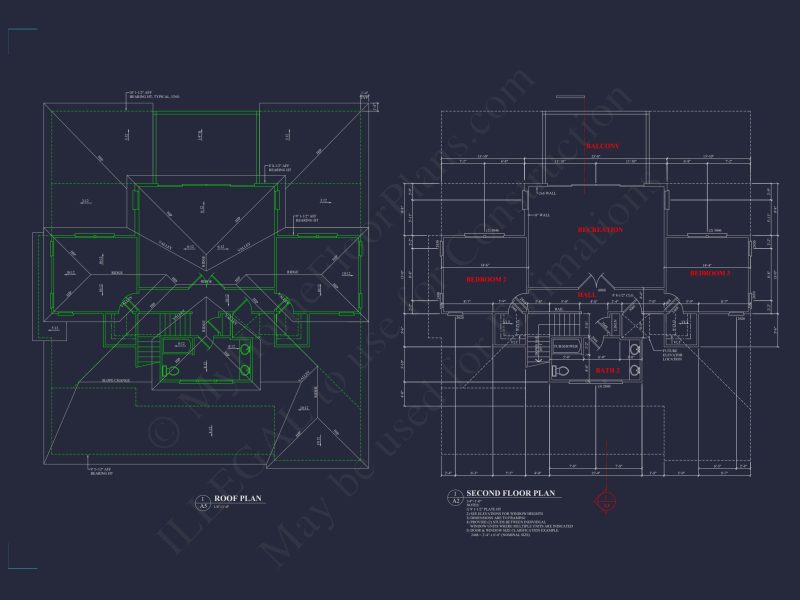 Modern Coastal house Plan with CAD-Designed Architectural Floors