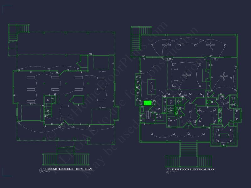 Modern Coastal house Plan with CAD-Designed Architectural Floors