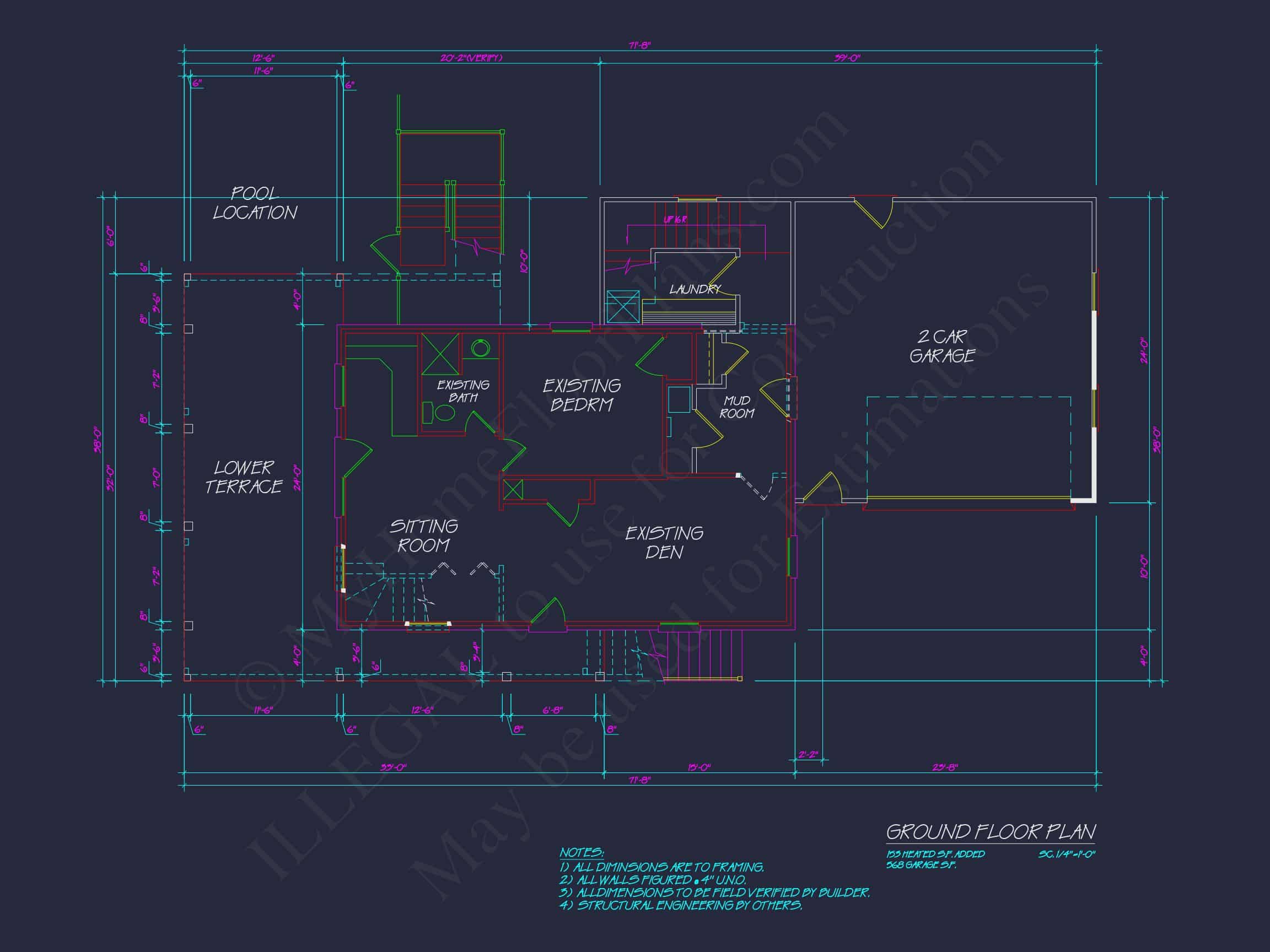Modern Coastal Home Plan with CAD Designs and 3 Floors