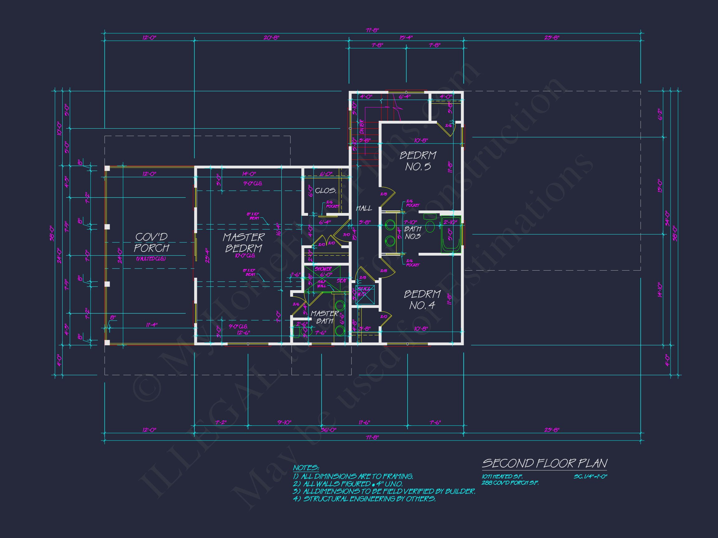 Modern Coastal Home Plan with CAD Designs and 3 Floors