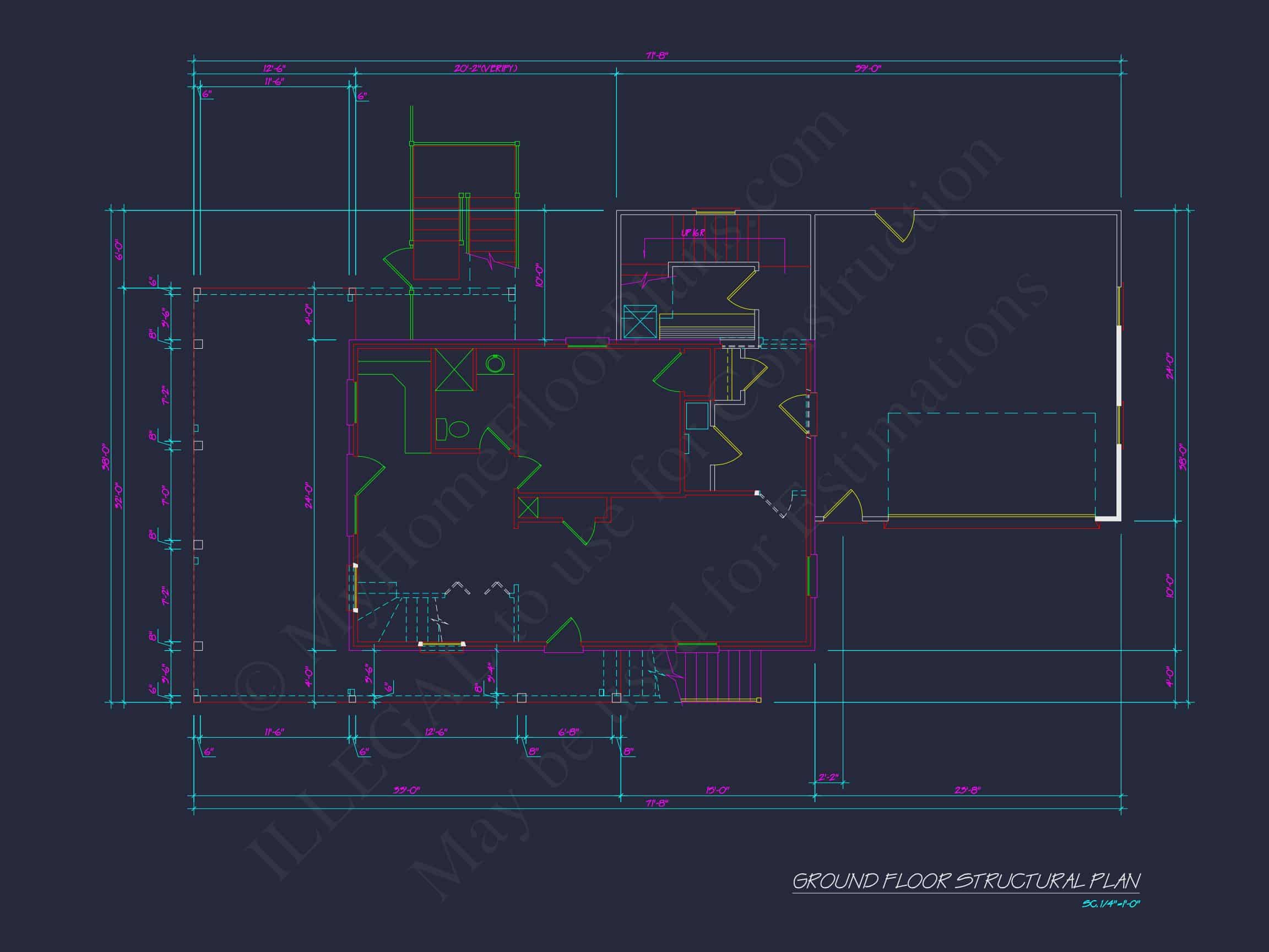 Modern Coastal Home Plan with CAD Designs and 3 Floors